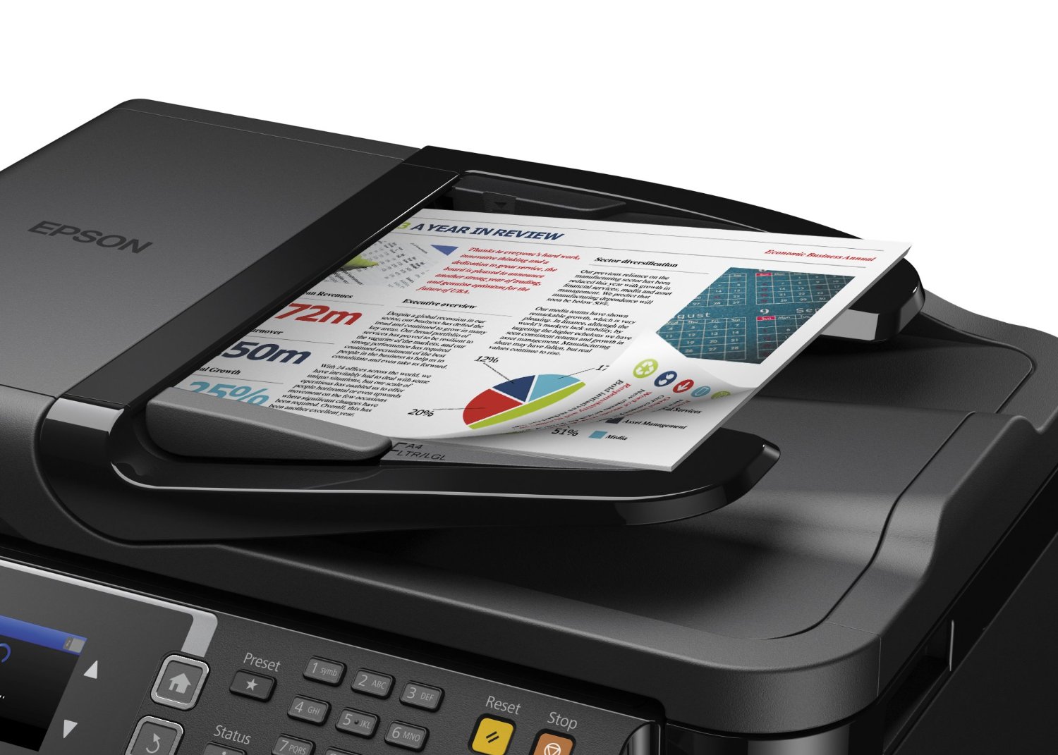 Epson WorkForce WF3620 AllinOne Colour Inkjet Printer, Speed Up to
